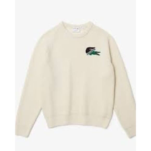 Lacoste Classic Fit Wool Crew Neck Sweater Medium - Picture 1 of 9